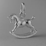950 Platinum - Classic Rocking Horse Charm