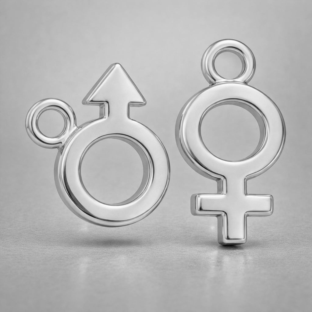 950 Platinum - Gender Symbols Charm