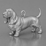950 Platinum - Basset Hound Dog Charm