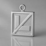 950 Platinum - Lost L Plate Charm