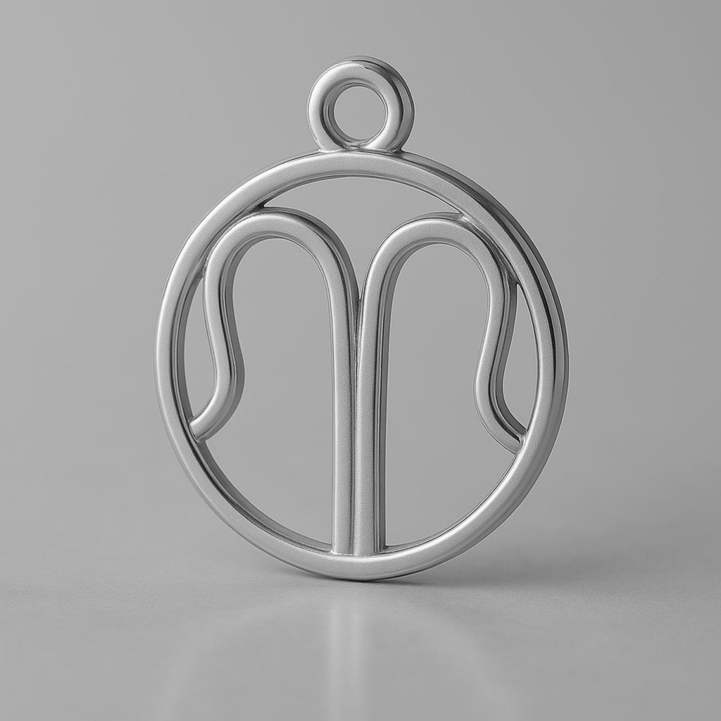 950 Platinum - Scorpio Zodiac Round Charm