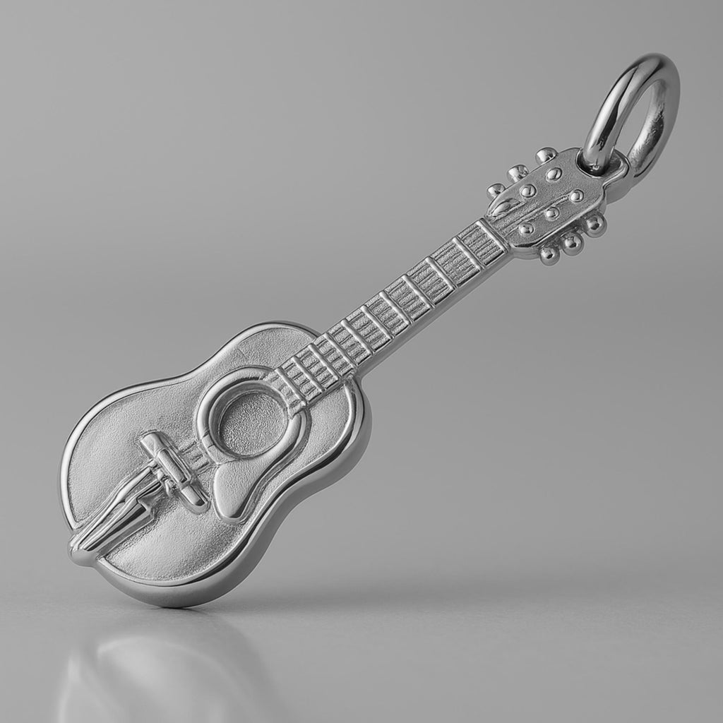 950 Platinum - Acoustic Guitar Charm