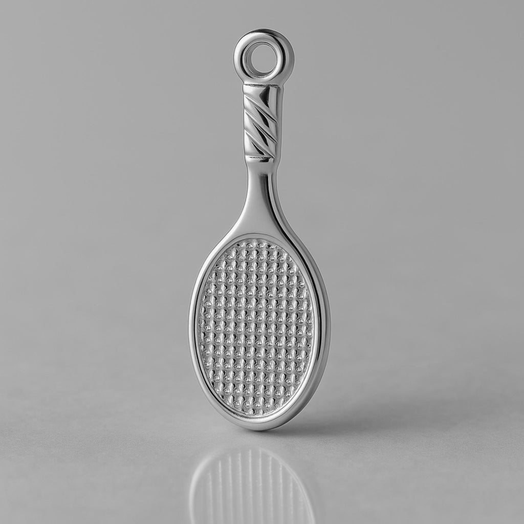 950 Platinum - Mini Squash Racket Charm