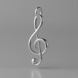 950 Platinum - Bold Treble Clef Charm