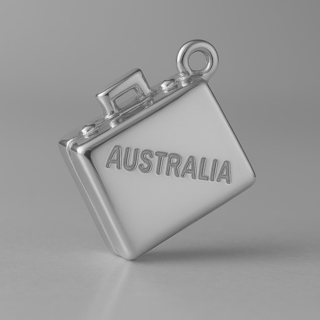 950 Platinum - Australia Suitcase Charm