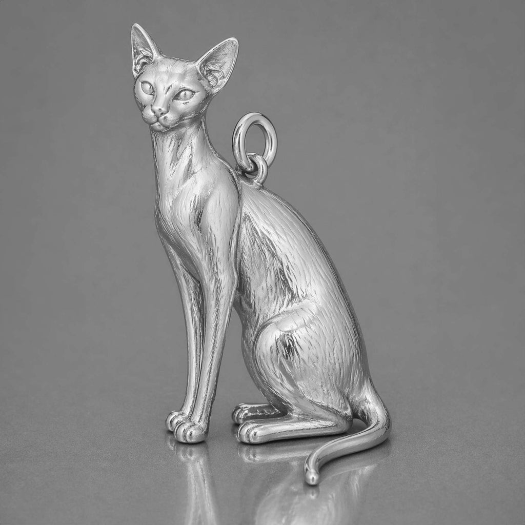 950 Platinum - Oriental Shorthair Cat Charm