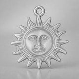 950 Platinum - Vintage Sun Face Charm