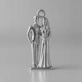 950 Platinum - Classic Bride & Groom Charm