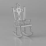 950 Platinum - Classic Rocking Chair Charm