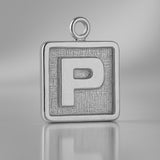 950 Platinum - P Plate Charm