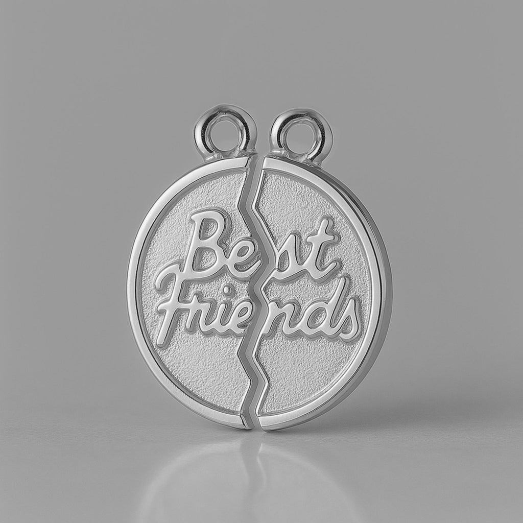 950 Platinum - Classic Best Friends Amulet Charm