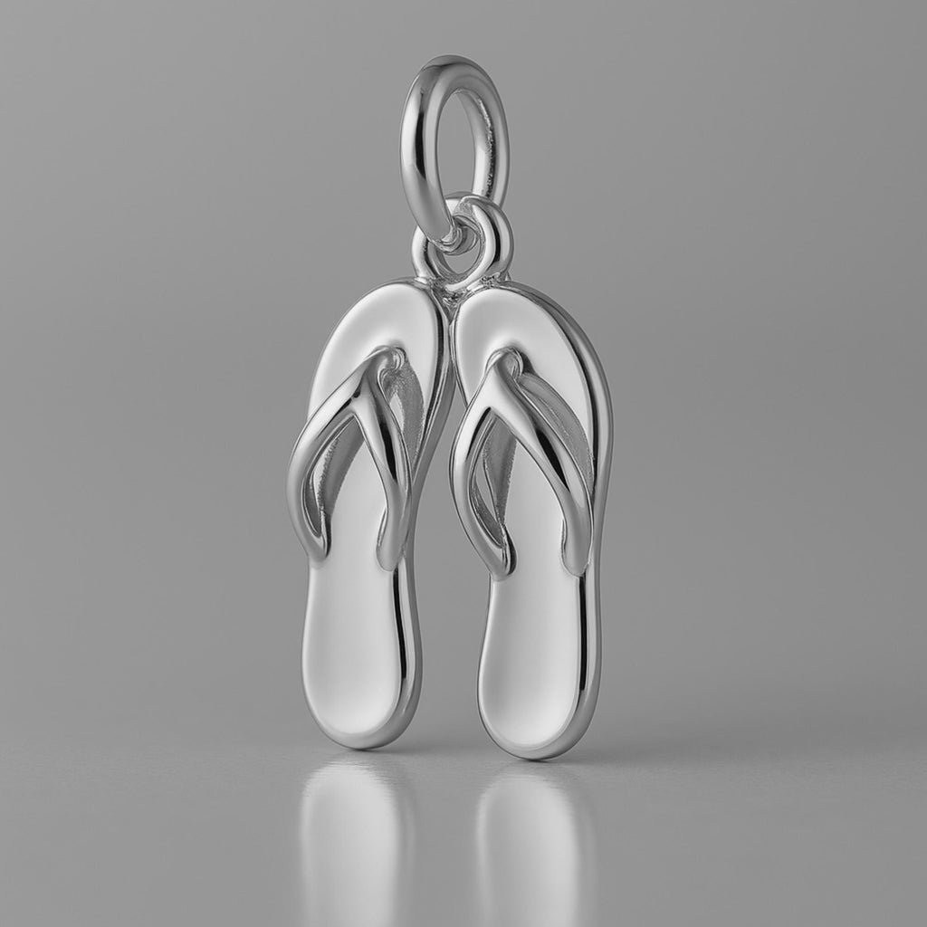950 Platinum - Flip Flop Thong Pair Charm