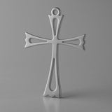 950 Platinum - Openwork Crucifix Charm
