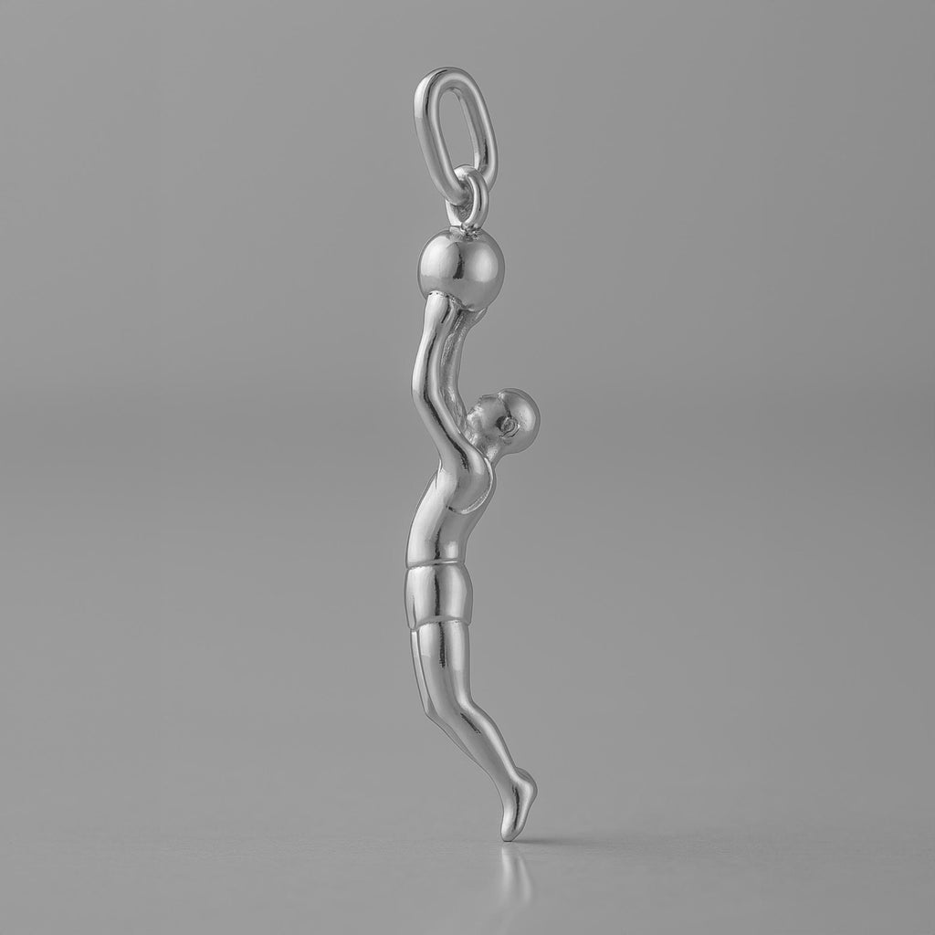 950 Platinum - Basketball Slam Dunk Charm