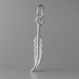 950 Platinum - Delicate Feather Charm