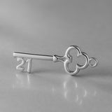 950 Platinum - 21 Clover Key Charm