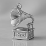 950 Platinum - Gramophone Record Player Charm