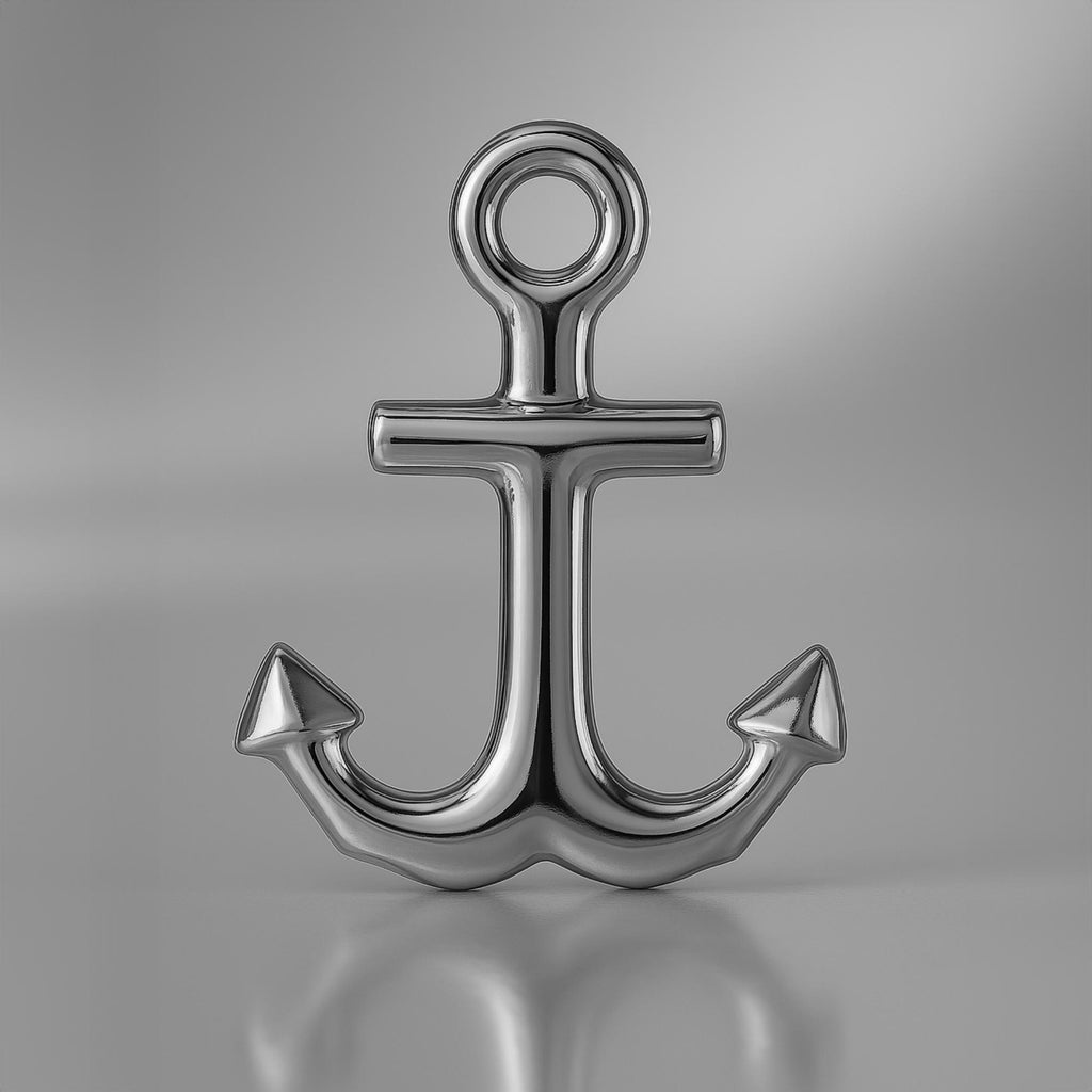 950 Platinum - Bold Anchor Charm