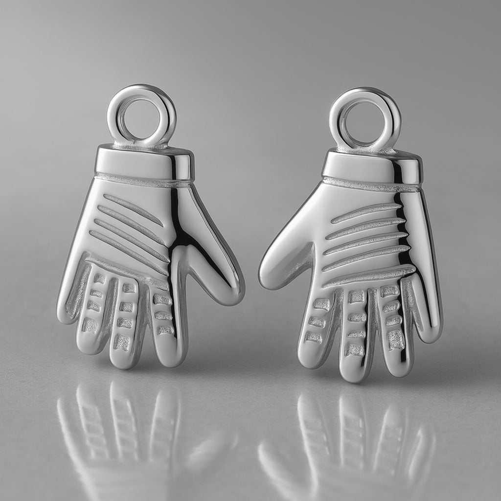 950 Platinum - Racing Gloves Charm