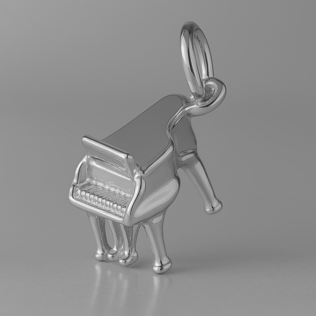 950 Platinum - Classic Grand Piano Charm