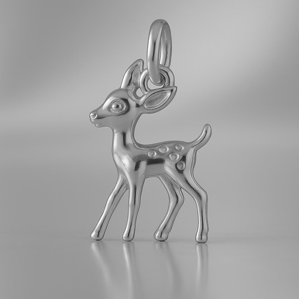 950 Platinum - Forest Deer Charm