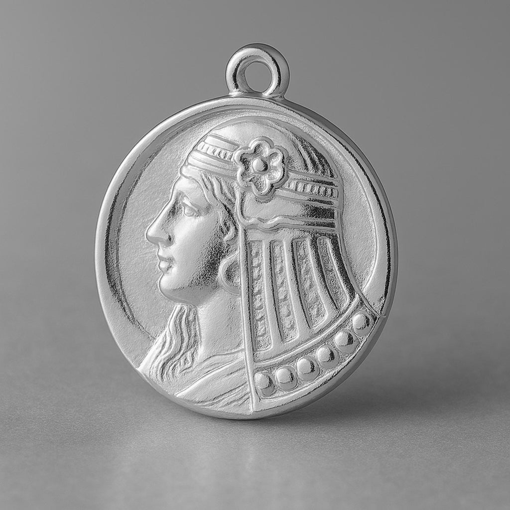 950 Platinum - Moon Goddess Amulet Charm