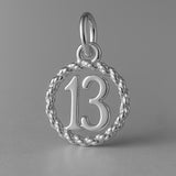 950 Platinum - 13 Wreath Charm