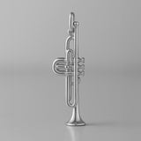 950 Platinum - Tube Trumpet Charm