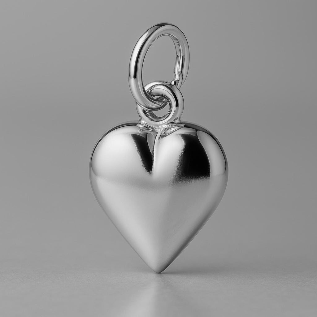 950 Platinum - Minimalist Heart Charm