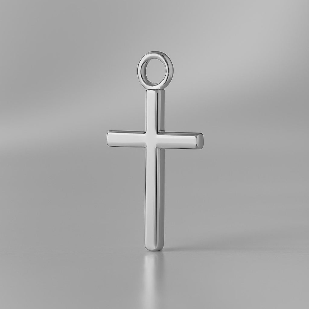 950 Platinum - Mini Crucifix Charm