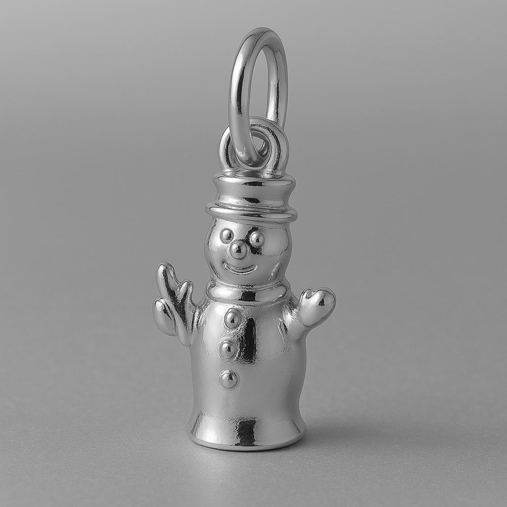 950 Platinum - Classic Snowman Charm