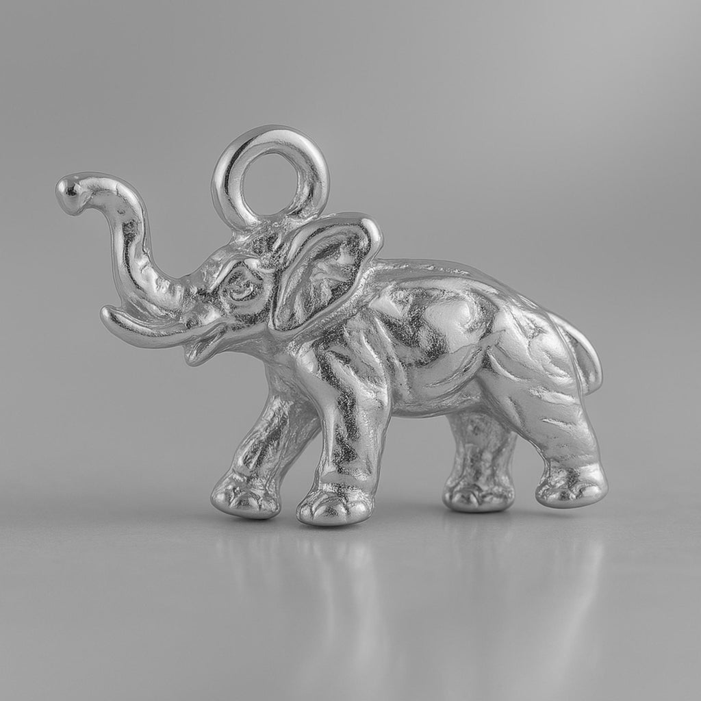 950 Platinum - African Forest Elephant Charm