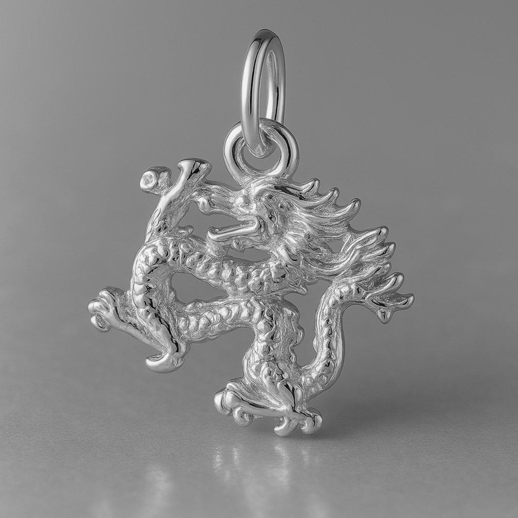 950 Platinum - Oriental Dragon Charm