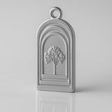 950 Platinum - Arched Tree of Life Charm
