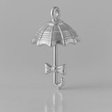 950 Platinum - Frilled Parasol Charm