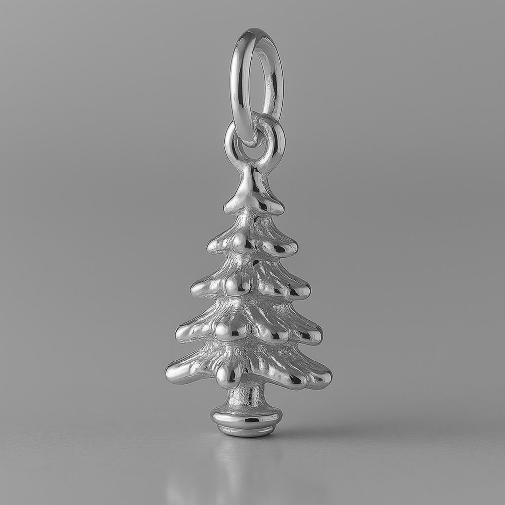 950 Platinum - Pine Christmas Tree Charm
