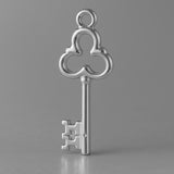 950 Platinum - Clover Castle Key Charm