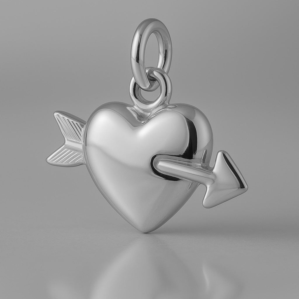 950 Platinum - Cupid’s Heart Charm