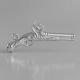 950 Platinum - Flintlock Pistol Charm