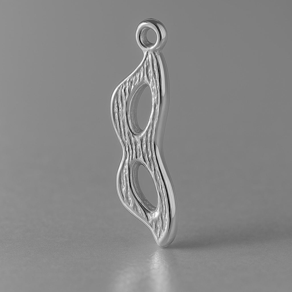 950 Platinum - Masquerade Mask Charm