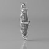 950 Platinum - River Canoe Charm