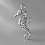 950 Platinum - Scaled Seahorse Charm