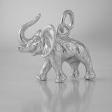 950 Platinum - African Bush Elephant Charm