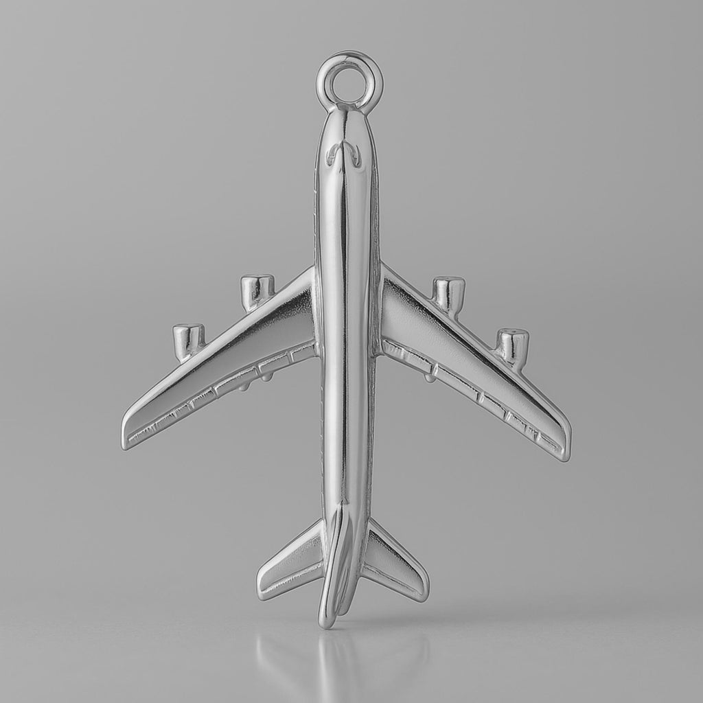950 Platinum - Passenger Plane Charm