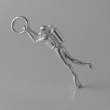 950 Platinum - Classic Scuba Diver Charm