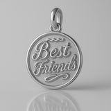 950 Platinum - Ornate Best Friends Amulet Charm