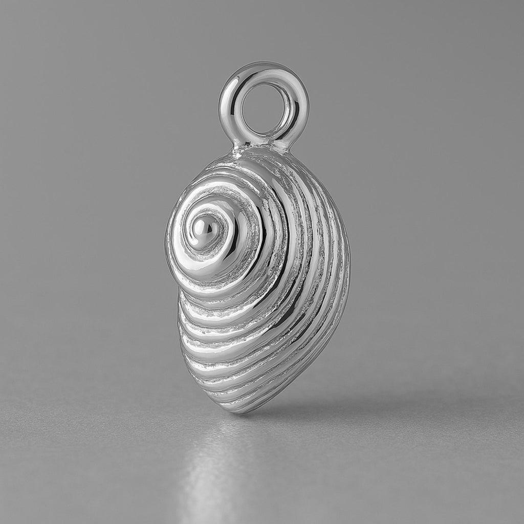 950 Platinum - Nautilus Shell Charm