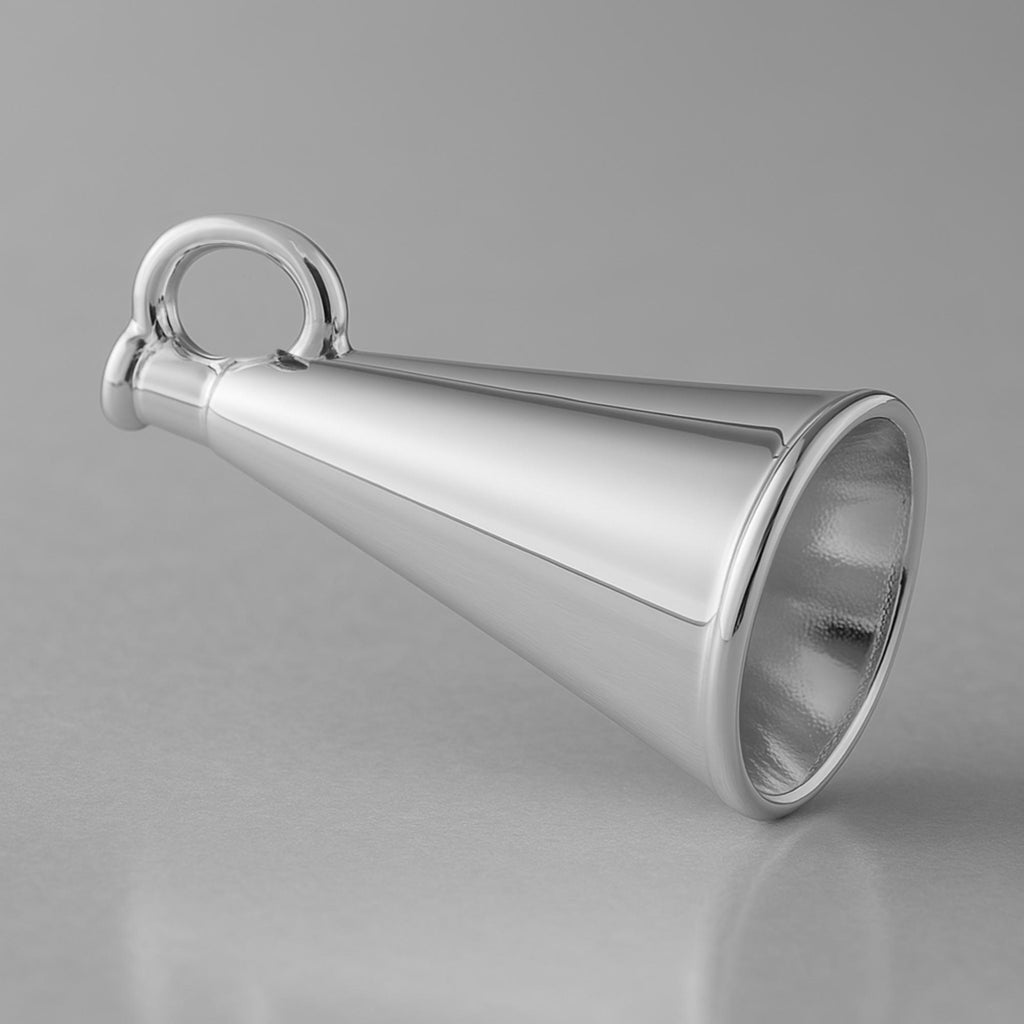 950 Platinum - Vintage Megaphone Charm