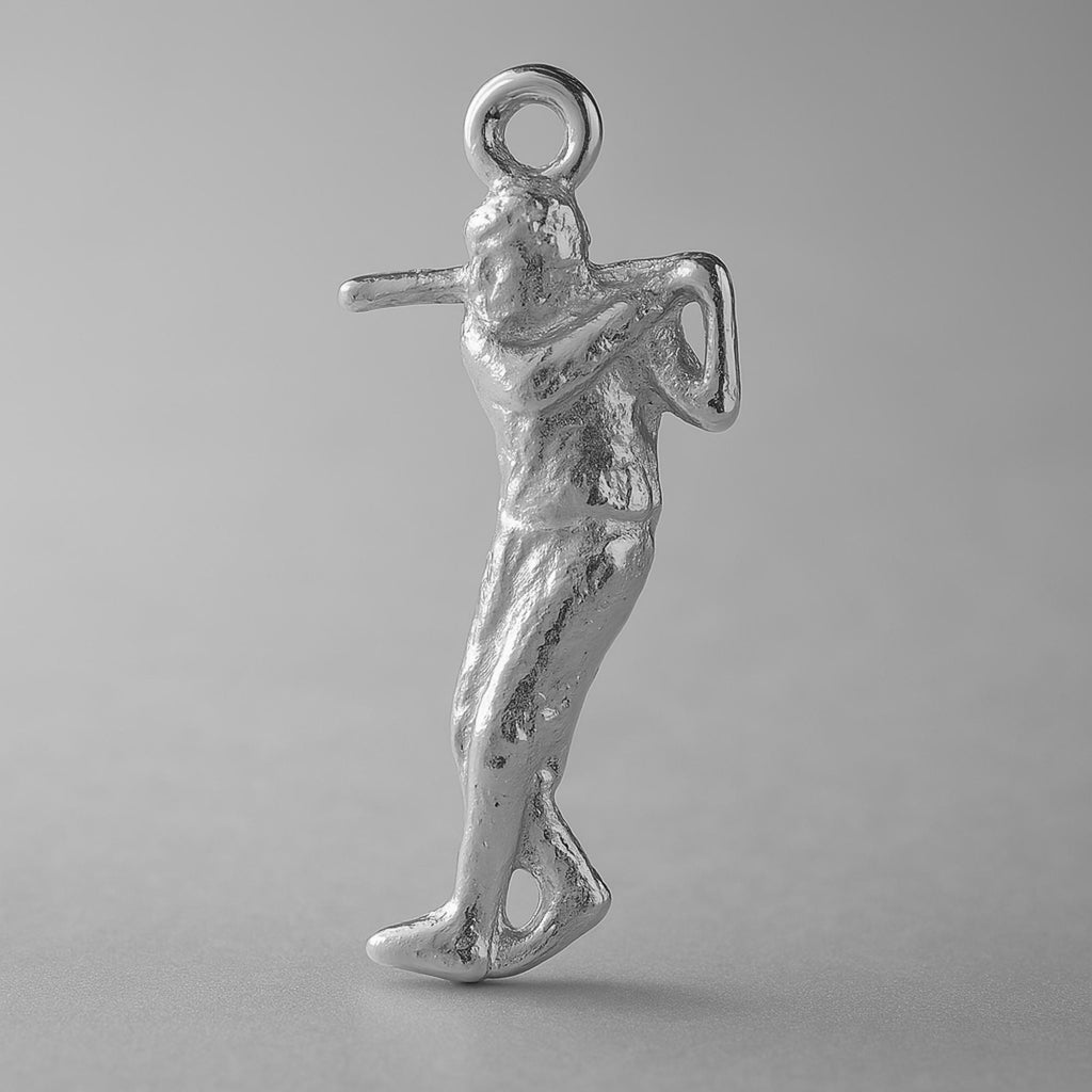 950 Platinum - Baseball Batter Charm