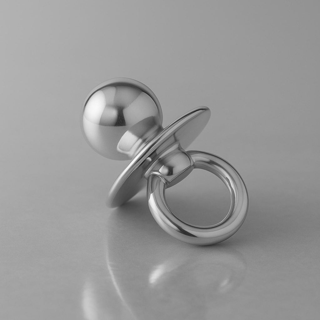 950 Platinum - Modern Pacifier Charm